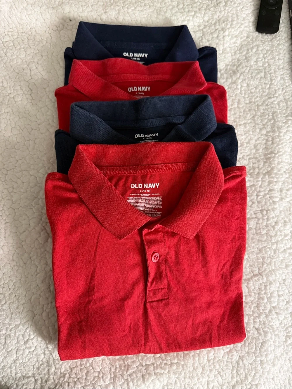 Old Navy Red and Navy Boys Polo Shirts